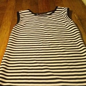 Black and white striped dress